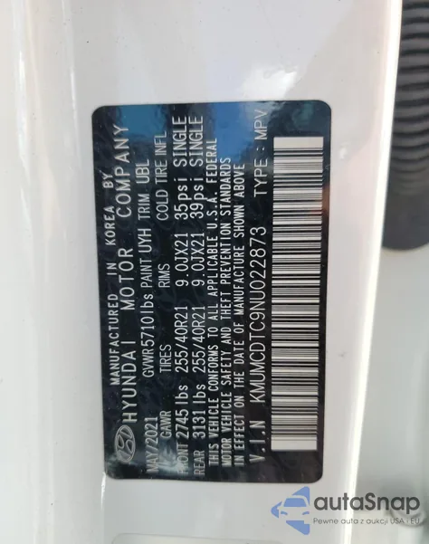 2022 Genesis Gv70 Base из США, поврежденный, VIN KMUMCDTC9NU022873